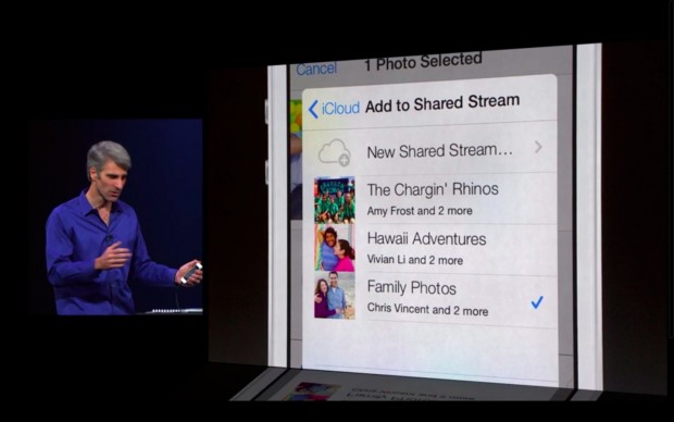 iOS 7: Fotos &uuml;ber iCloud teilen (Bild: Apple/Screenshot: Golem.de)